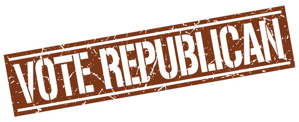 vote republican square grunge stamp