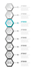 Infograph with business symbols. Vector