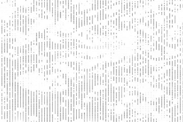 Texture of black lines, scratches, dots on white background.