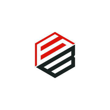 6B B6 Six B Hexagon Letter Text Iconic Simple Modern Logo Design for Commercial, Business, Corporate