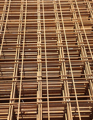 welded mesh  in the construction site wiithout worker