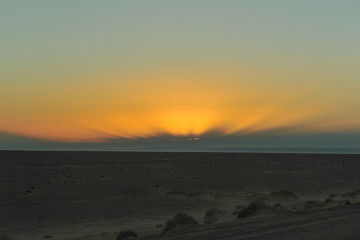 Sahara Desert. Landscape of the Tunisian desert.