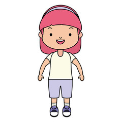 smiling schoolgirl character