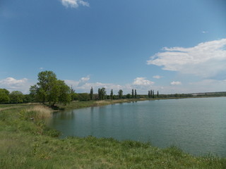 lake and blue sky