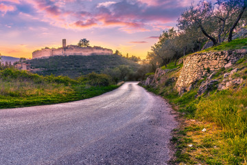 Obraz premium View of Campello at sunset