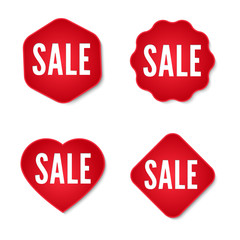 Sale stickers collection. Set of Promotional Vector Labels