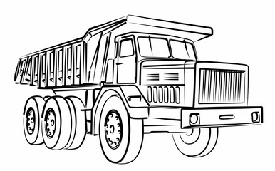 Sketch of the big old dump truck. © designer_an