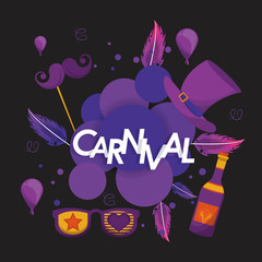 Carnival festival card banner