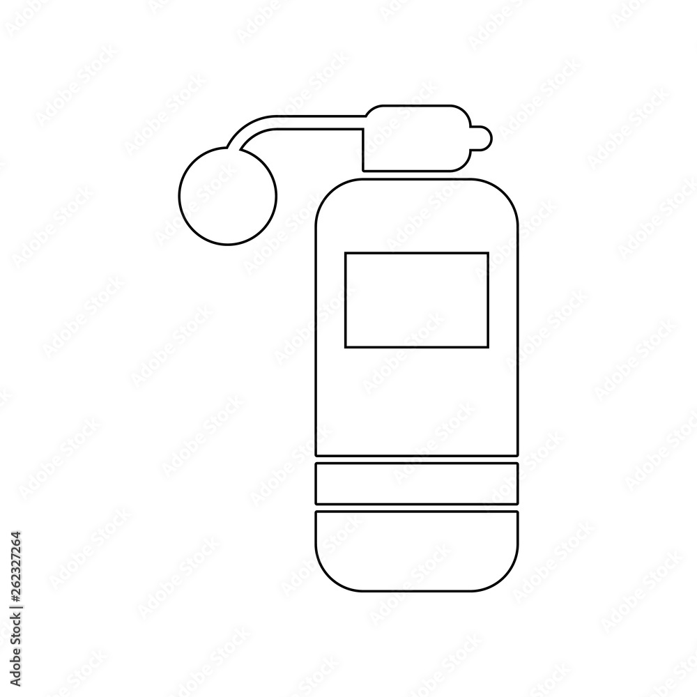 Poster perfume with sprayer icon. element of barber for mobile concept and web apps icon. outline, thin lin