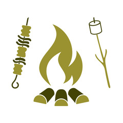 Grilled zephyr and  kebab icon