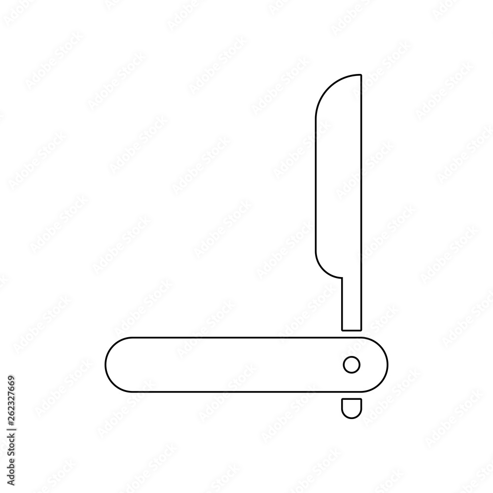 Poster shavett icon. element of barber for mobile concept and web apps icon. outline, thin line icon for we