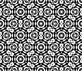 Abstract seamless pattern with kaleidoscope. Symmetric patterns of reflections of figures.