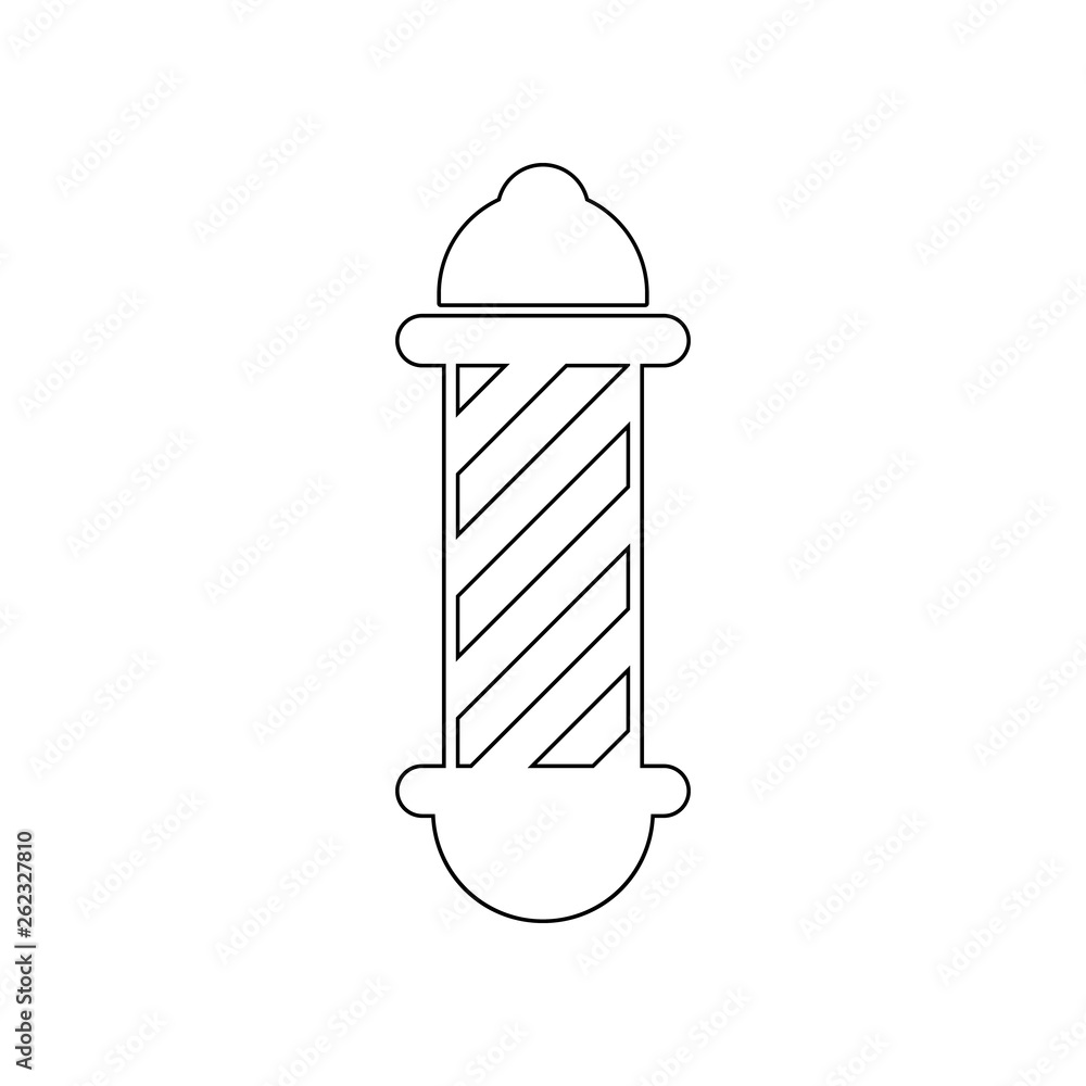 Poster barber pole icon. element of barber for mobile concept and web apps icon. outline, thin line icon fo
