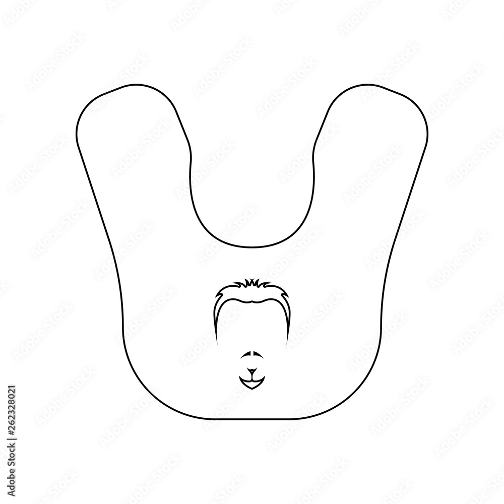 Aufkleber apron of a hairdresser icon. element of barber for mobile concept and web apps icon. outline, thin l