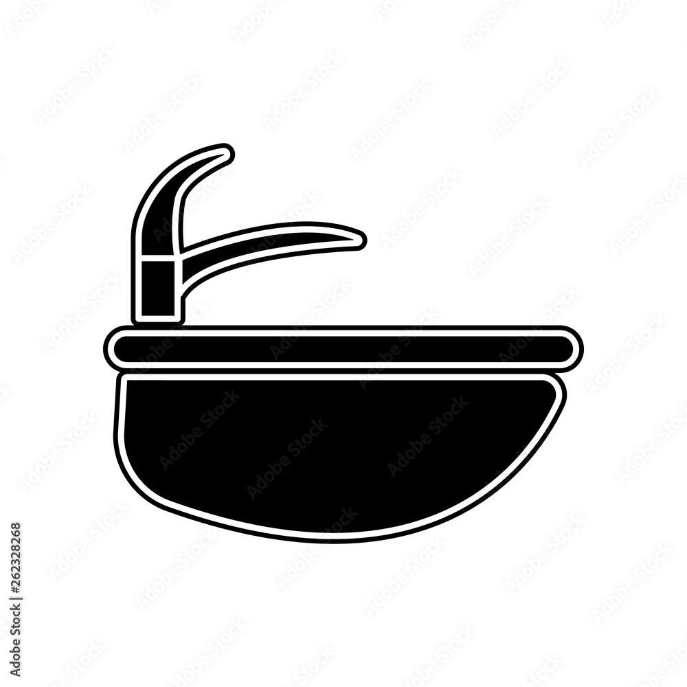 Aufkleber sink icon. element of bathroom for mobile concept and web apps icon. glyph, flat icon for website de