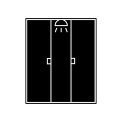 shower cabin icon. Element of bathroom for mobile concept and web apps icon. Glyph, flat icon for website design and development, app development