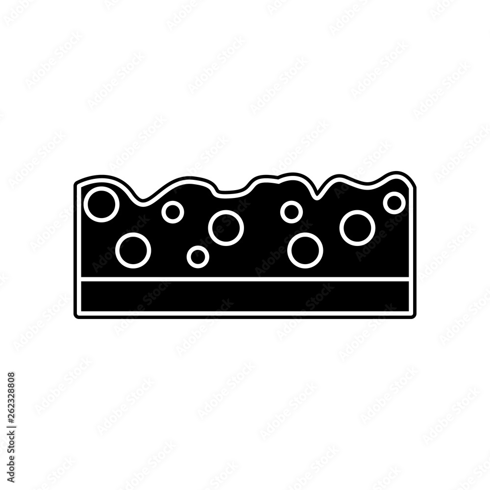Poster sponge. icon. element of bathroom for mobile concept and web apps icon. glyph, flat icon for website