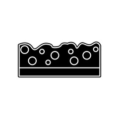 sponge. icon. Element of bathroom for mobile concept and web apps icon. Glyph, flat icon for website design and development, app development