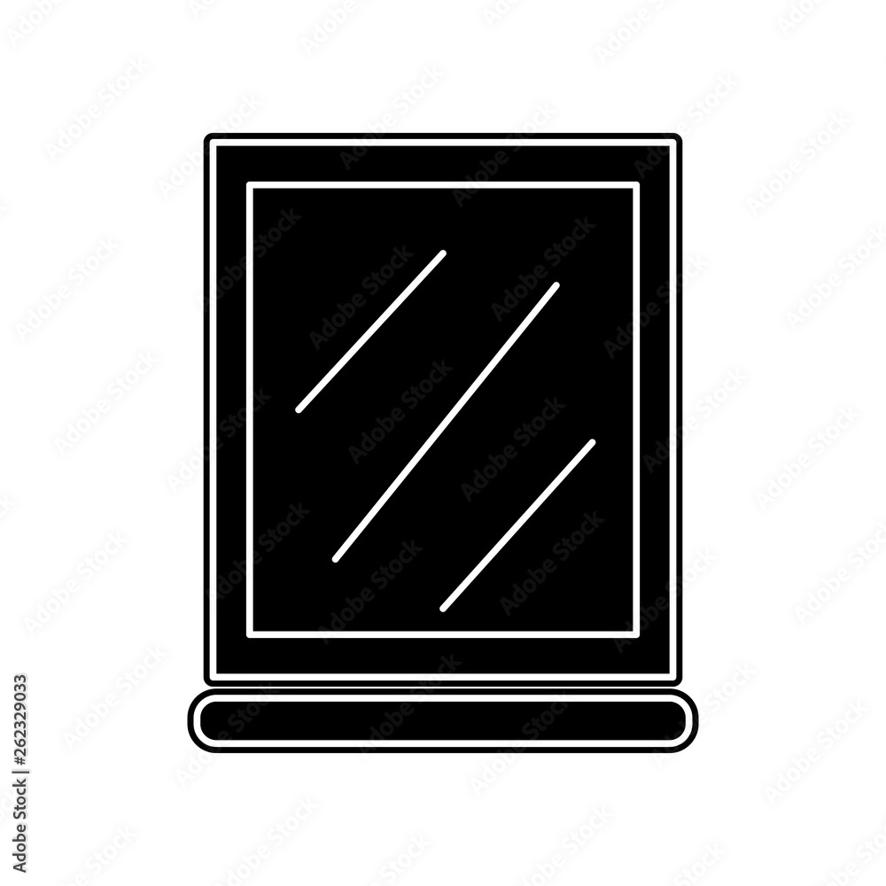 Poster mirror icon. element of bathroom for mobile concept and web apps icon. glyph, flat icon for website 