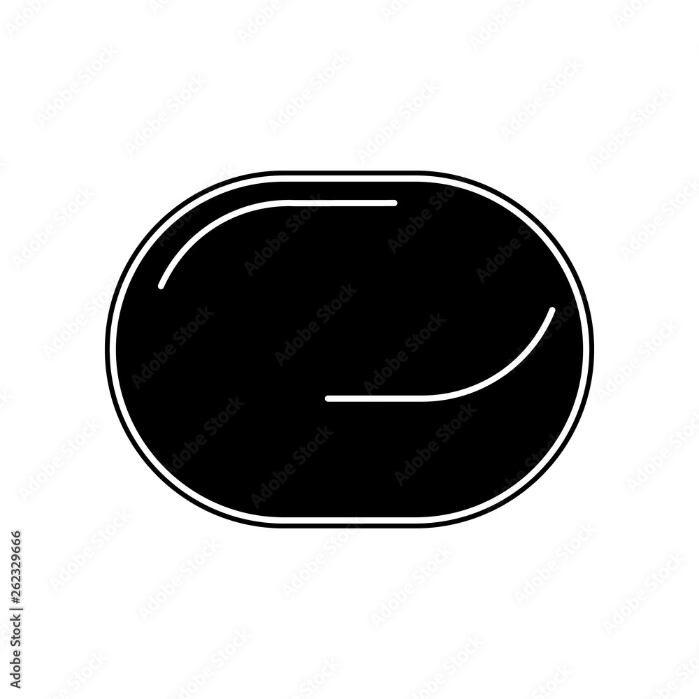 Poster soap pad icon. element of bathroom for mobile concept and web apps icon. glyph, flat icon for websit