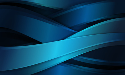 Abstract blue background with curve shapes cross pattern