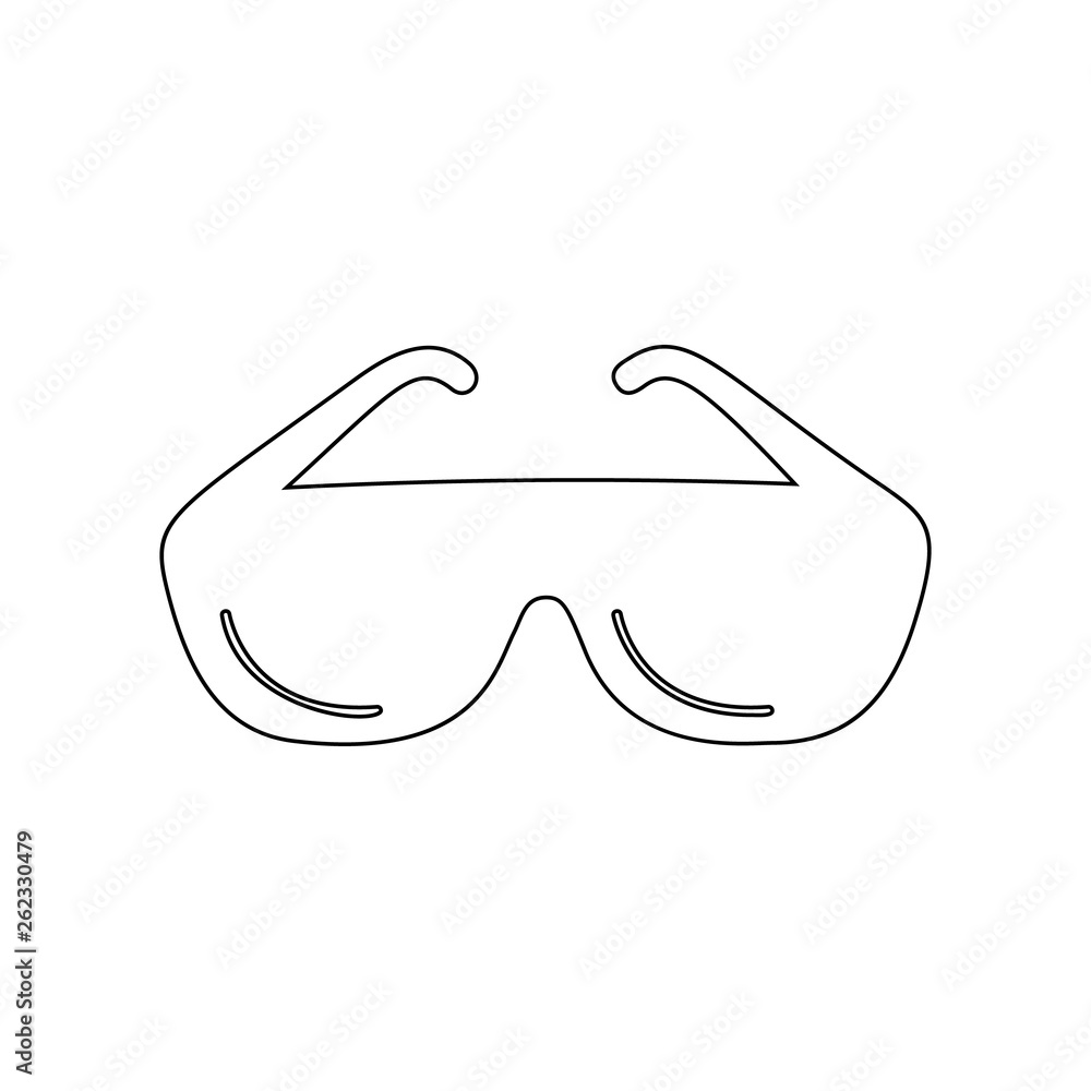 Poster sun glasses icon. element of beach for mobile concept and web apps icon. outline, thin line icon for