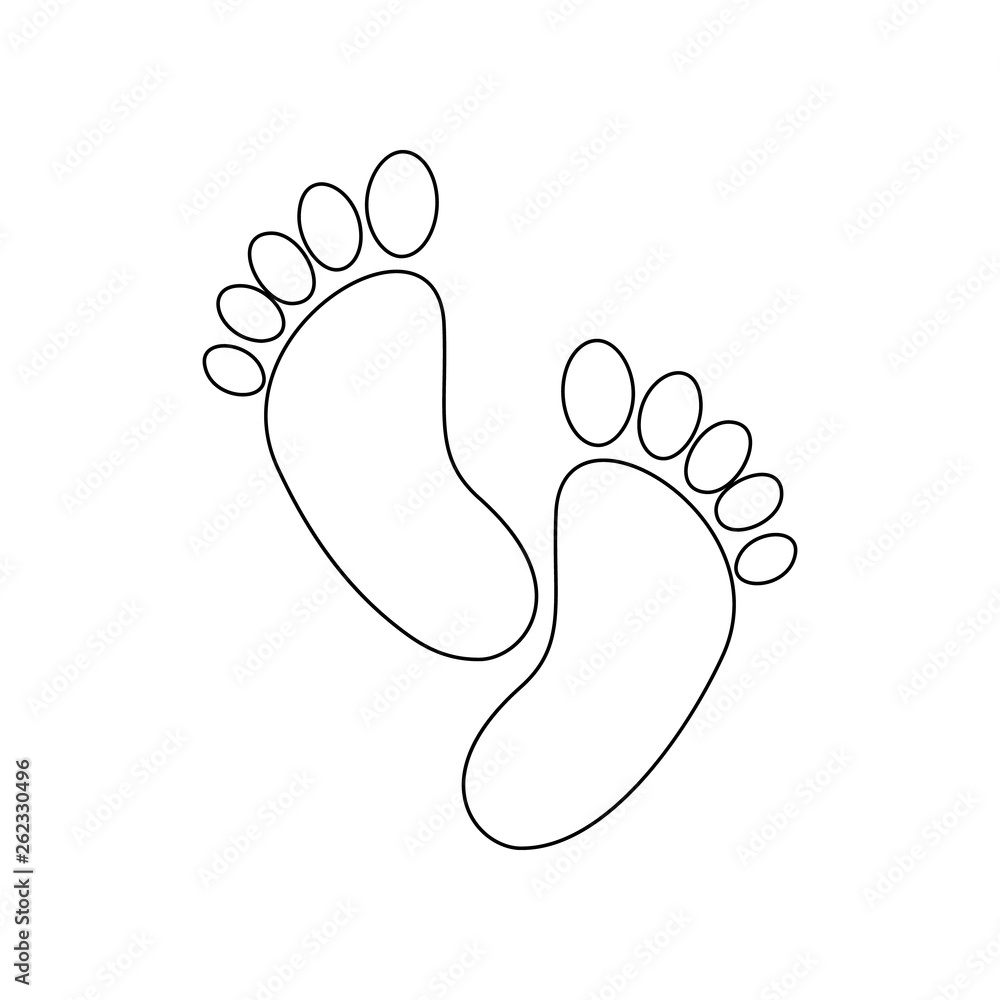 Poster footprint icon. element of beach for mobile concept and web apps icon. outline, thin line icon for w