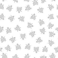 Vector seamless pattern of black and white insects. Repeat background with isolated monochrome fly. Good for clothes for teenagers, stationery, wallpaper and gift paper. Cartoon style.