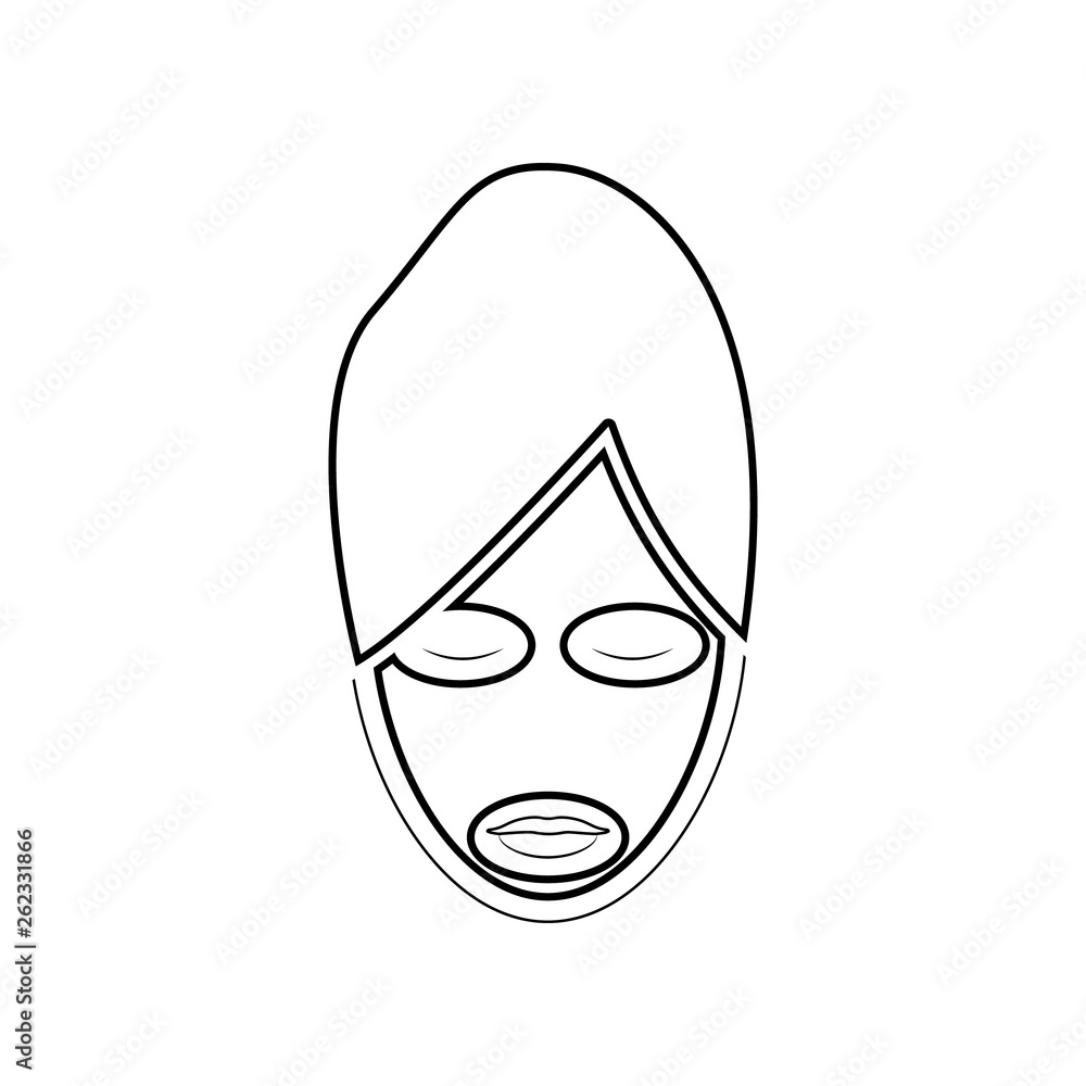 Aufkleber cosmetic face mask icon. element of beauty salon for mobile concept and web apps icon. outline, thin