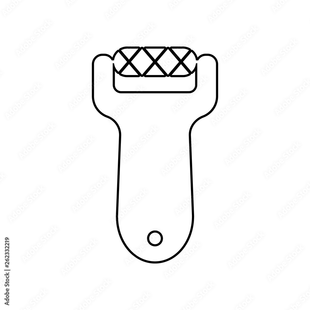 Poster roller saw for heels icon. element of beauty salon for mobile concept and web apps icon. outline, th
