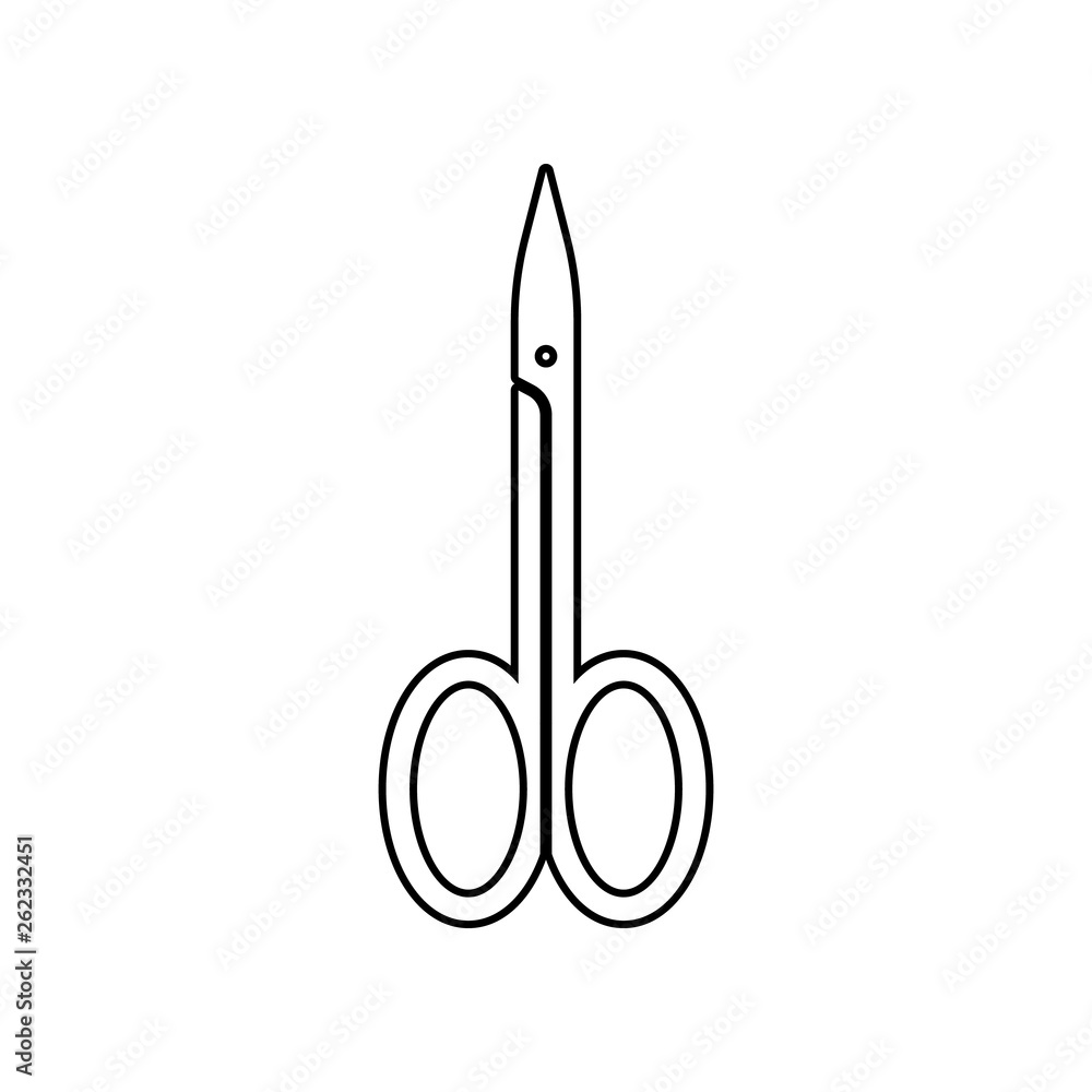 Poster scissors icon. element of beauty salon for mobile concept and web apps icon. outline, thin line icon