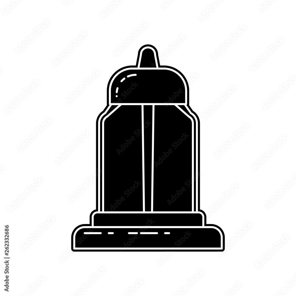 Poster kerosene lamp icon. element of camping for mobile concept and web apps icon. glyph, flat icon for we
