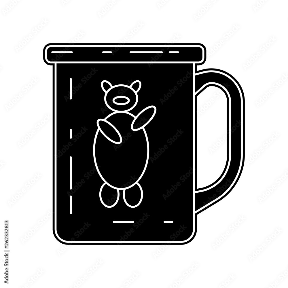 Poster mug for camping icon. element of camping for mobile concept and web apps icon. glyph, flat icon for 