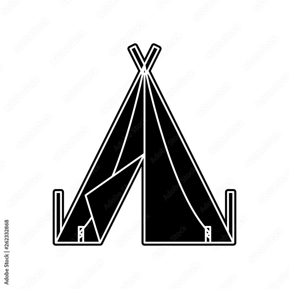 Poster tent icon. element of camping for mobile concept and web apps icon. glyph, flat icon for website des