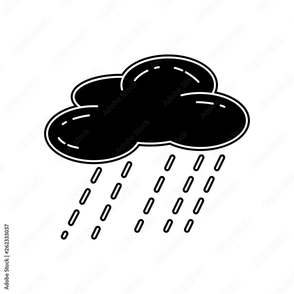Aufkleber cloud of rain icon. element of camping for mobile concept and web apps icon. glyph, flat icon for we