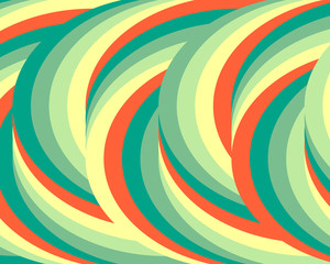 abstract geometric background in light orange green circles funnel