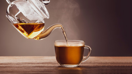 poured from a teapot