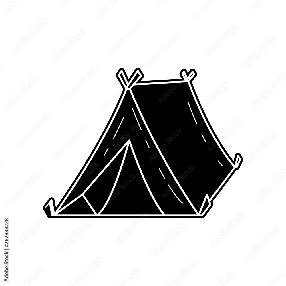 Poster tent icon. element of camping for mobile concept and web apps icon. glyph, flat icon for website des