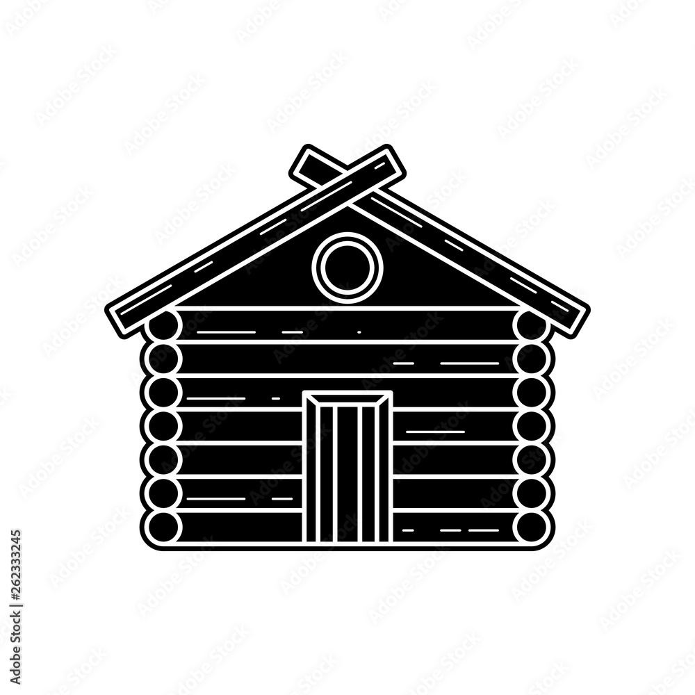 Aufkleber forest house icon. element of camping for mobile concept and web apps icon. glyph, flat icon for web