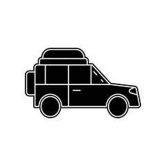 out-of-town car icon. Element of Camping for mobile concept and web apps icon. Glyph, flat icon for website design and development, app development