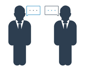 Conversation icon. Flat style vector EPS.