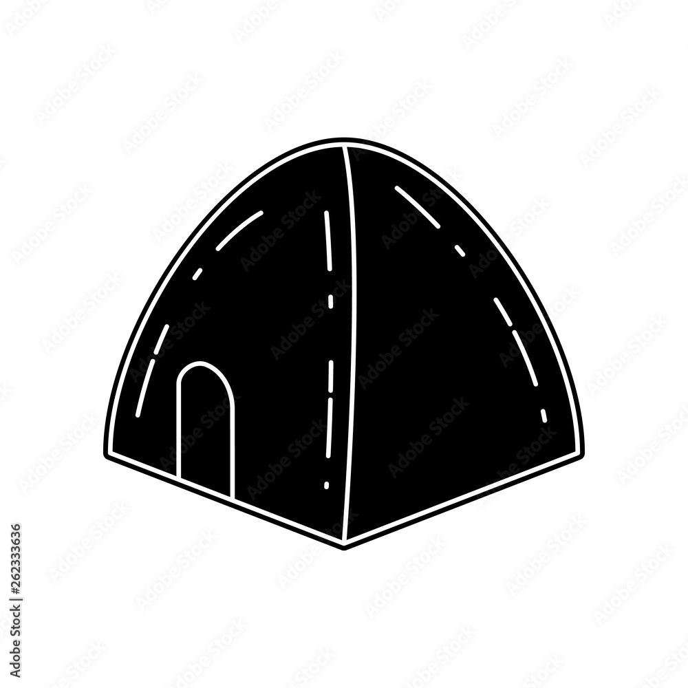 Poster tent icon. element of camping for mobile concept and web apps icon. glyph, flat icon for website des