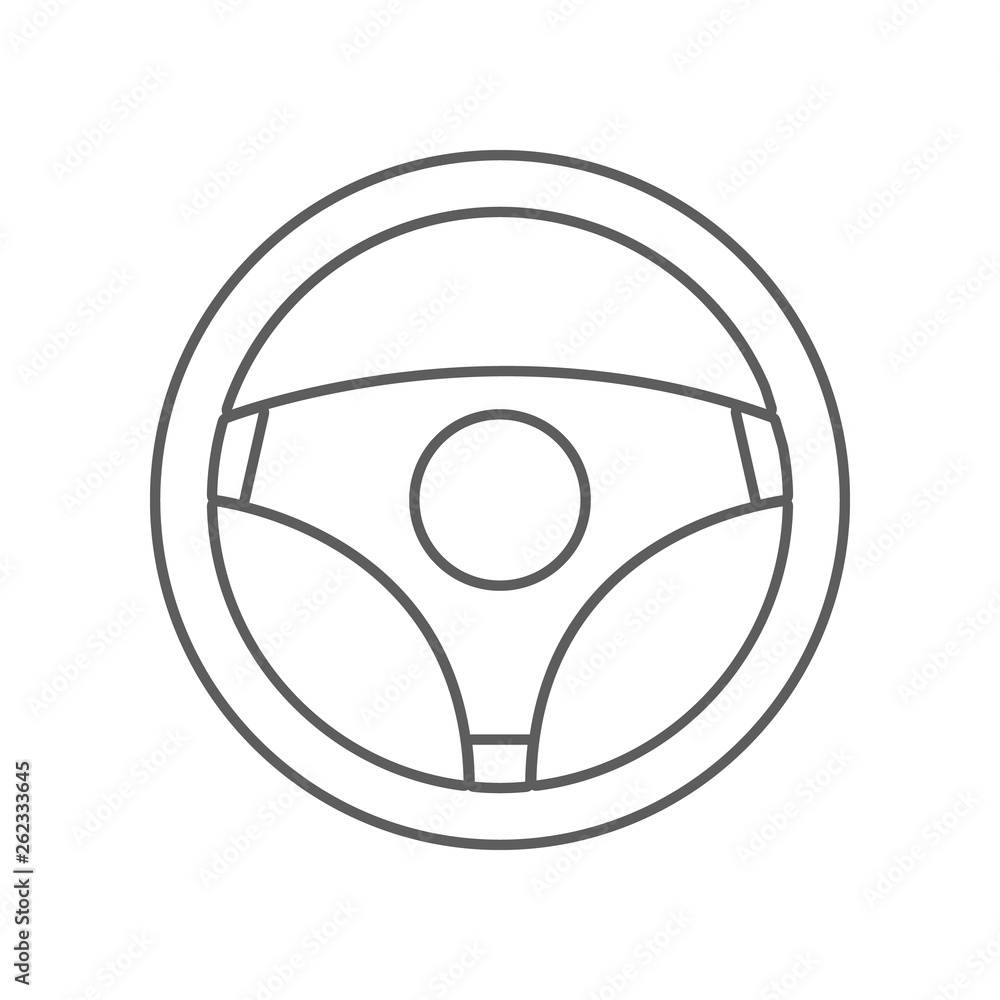 Poster steering wheel icon. element of car repear for mobile concept and web apps icon. outline, thin line 