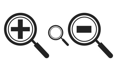 Search icon set. Flat style vector EPS.