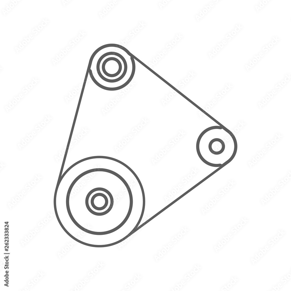 Poster car engine belt icon. element of car repear for mobile concept and web apps icon. outline, thin line