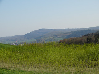 Ein Blick ins Leinebergland bei Delligsen