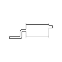 car silencer icon. Element of Car repear for mobile concept and web apps icon. Outline, thin line icon for website design and development, app development