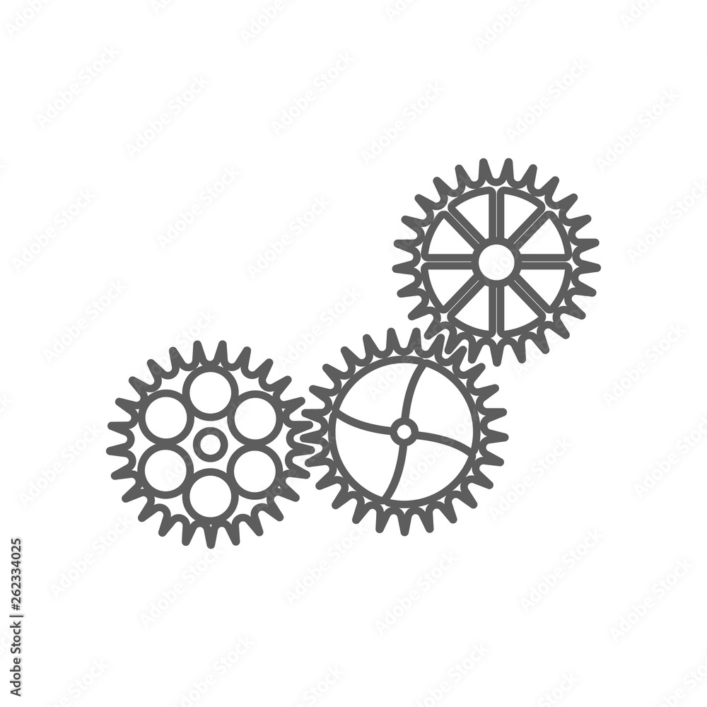 Poster gears of a car icon. element of car repear for mobile concept and web apps icon. outline, thin line 