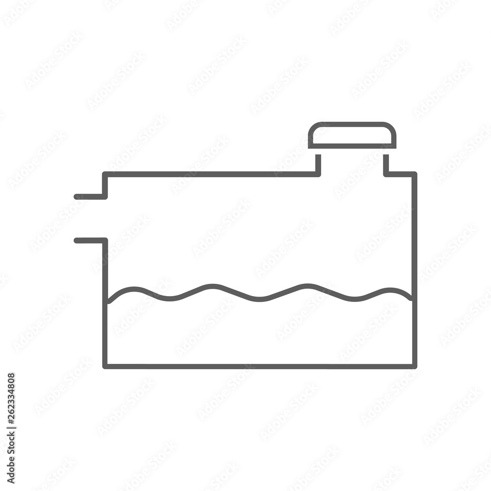Poster car oil level sign icon. element of car repear for mobile concept and web apps icon. outline, thin l