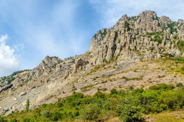 Fototapeta na wymiar Demerdzhi mountain range, 